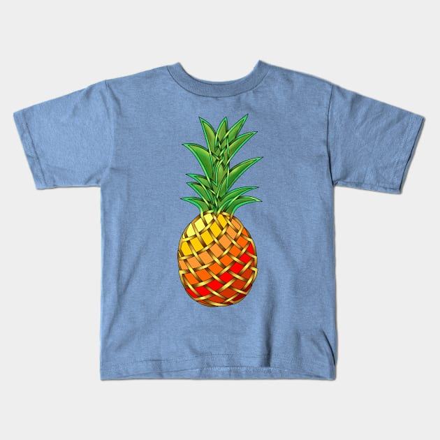 Pineapple Kids T-Shirt by KnotYourWorld4